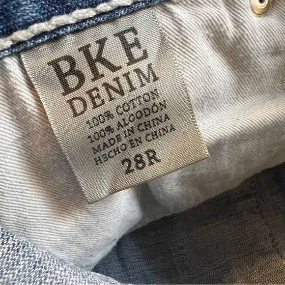 BKE Fulton Bootcut Jeans 28R Light Wash Y2K Distressed - Picture 6 of 9